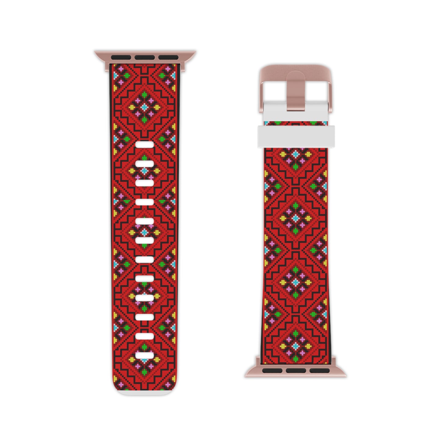 Watch Band for Apple Watch, Palestinian Tatreez print design