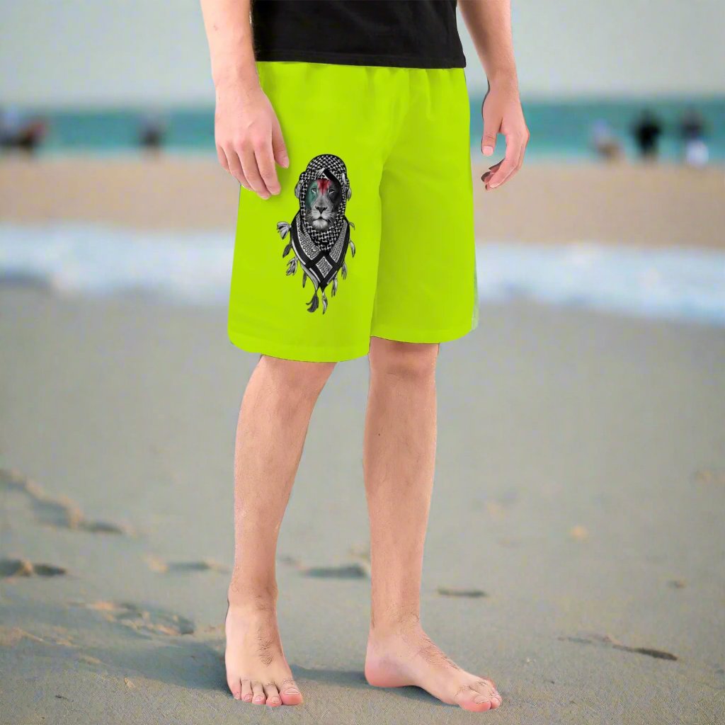 Palestinian Kuffiyeh Lion Men’s Board Shorts