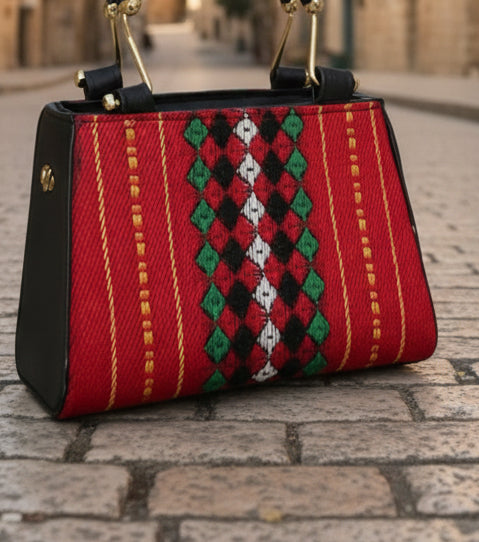Stylish Designer Authentic Handmade Embroidered Palestinian Tatreez Handbag