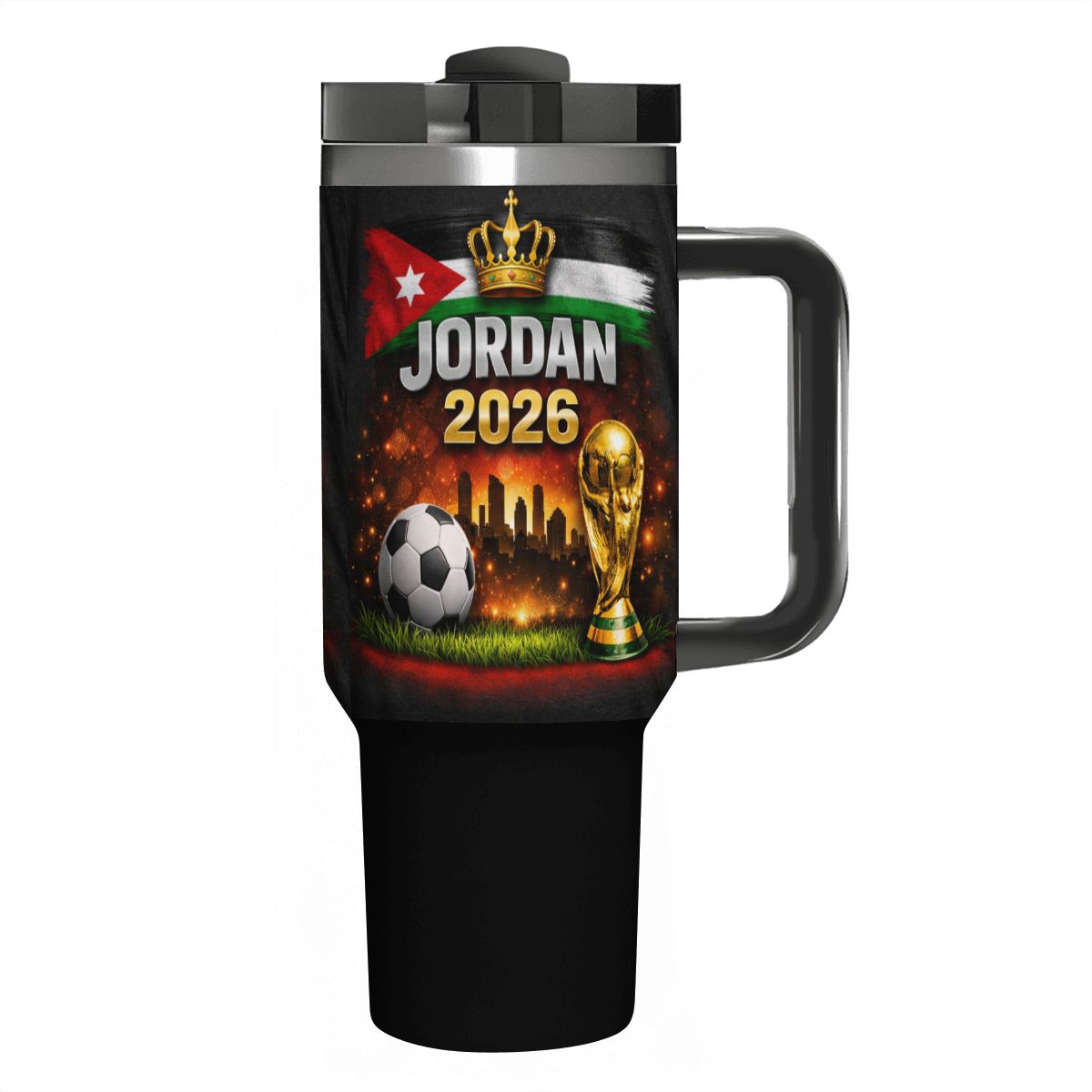 Jordan 2026 World Cup 40oz Tumbler with Handle and Straw (Made in USA)
