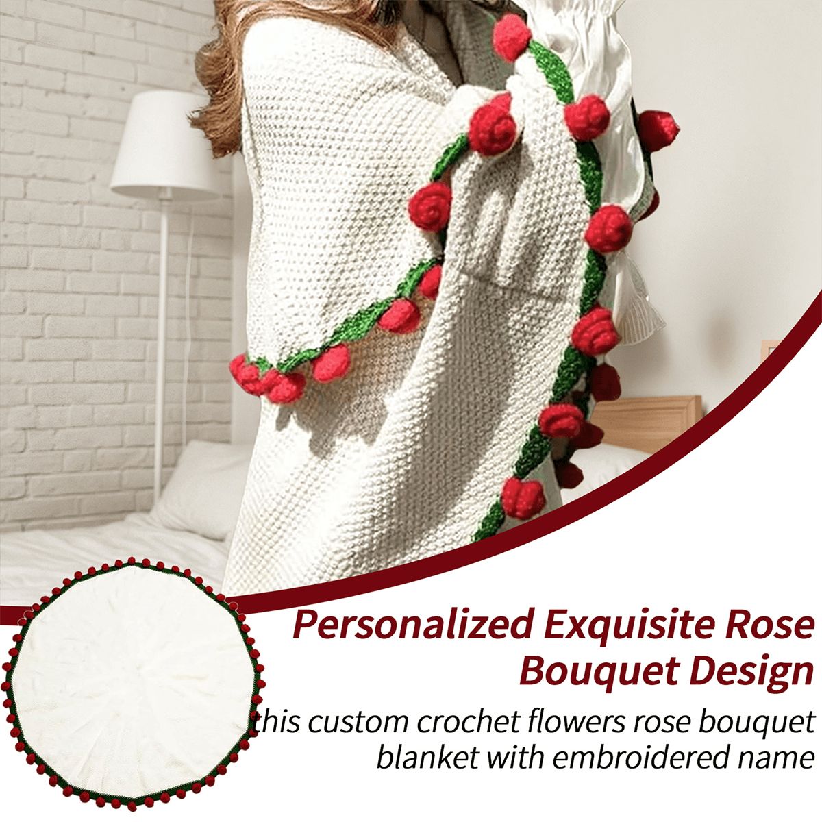 Palestinian Poppy Bouquet Blanket