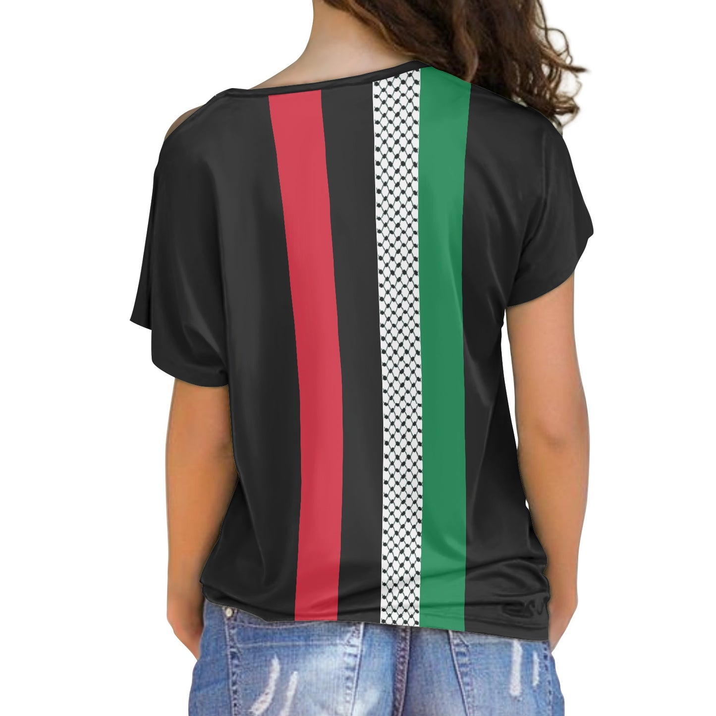 Modern Palestinian flag blouse top