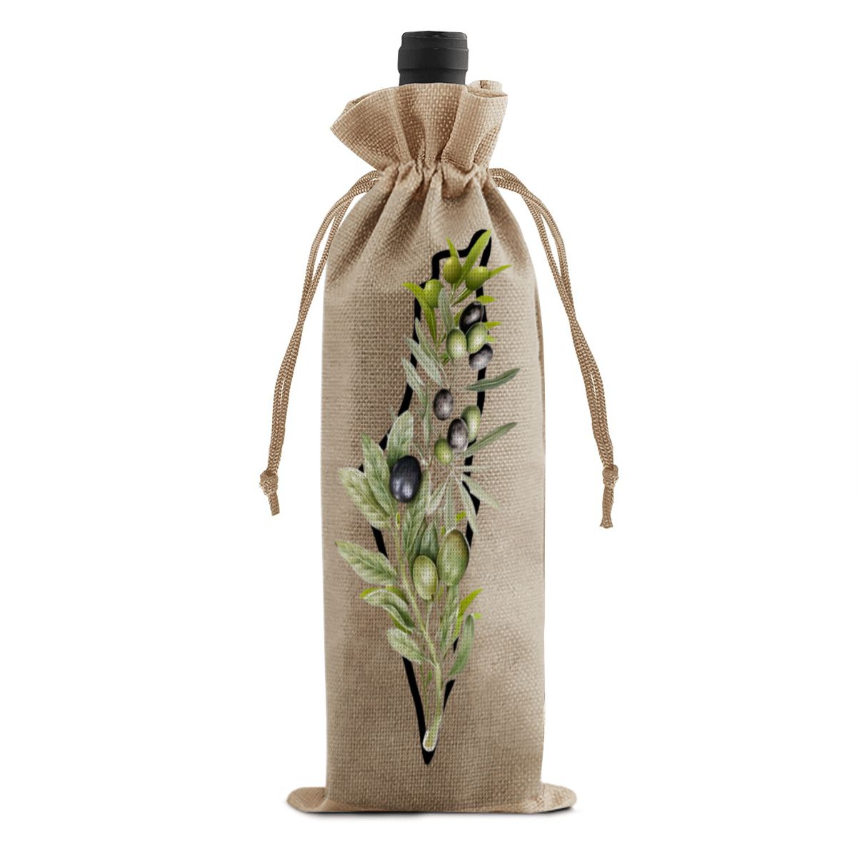 Palestinian Map Linen Olive Oil Bag
