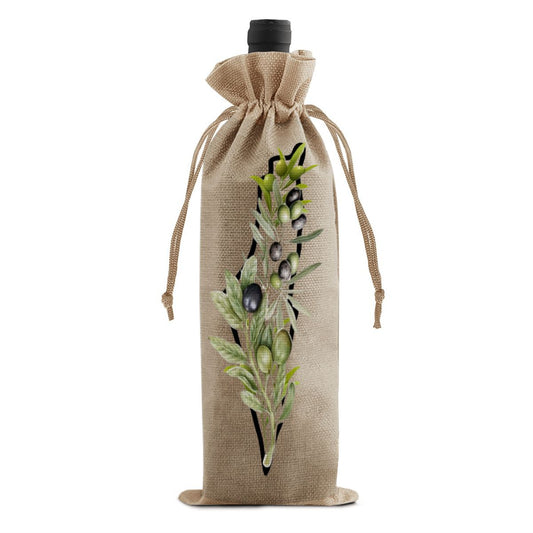 Palestinian Map Linen Olive Oil Bag
