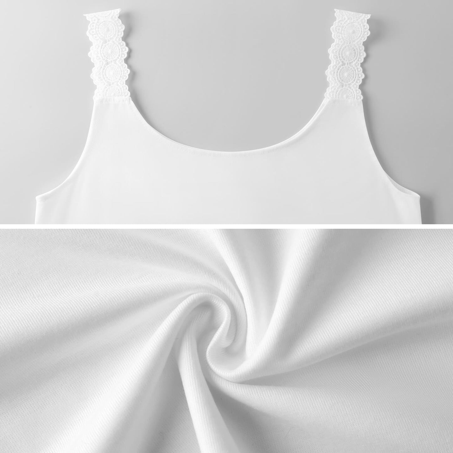Women’s Lace Trim Camisole – Tatreez Front Print