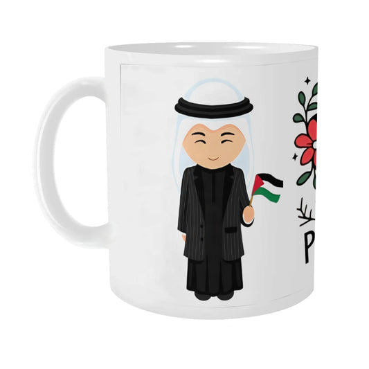 Palestinian Man and Woman Free Palestine Mug