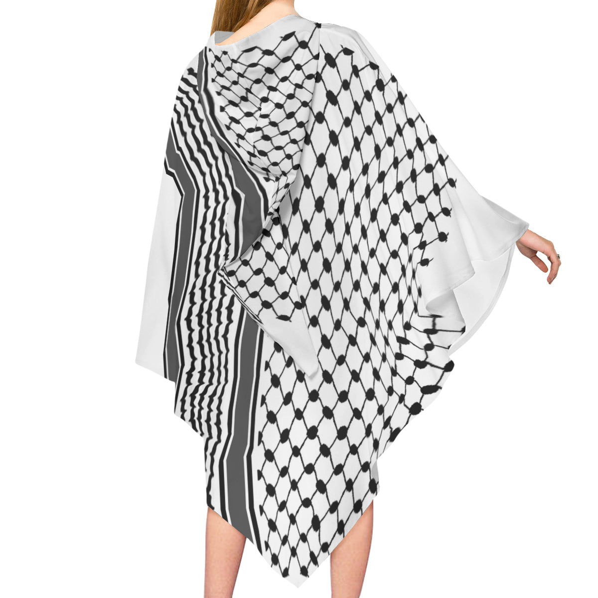 Kuffiyeh Palestinian Shawl Wrap with Hood