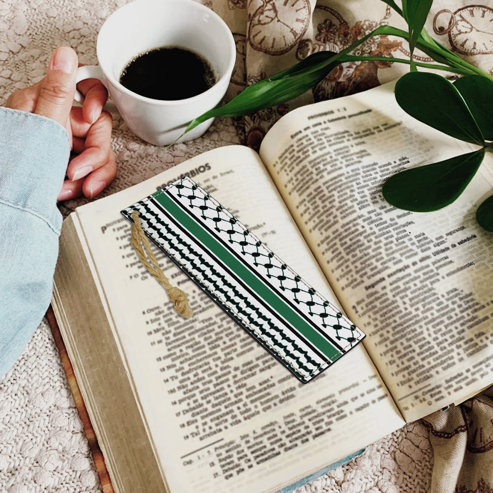 Palestinian kuffiyeh leather bookmark (single set)