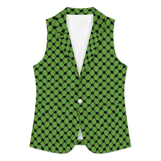 Palestinian Kuffiyeh print Women Sleeveless Blazer Women's suit vest