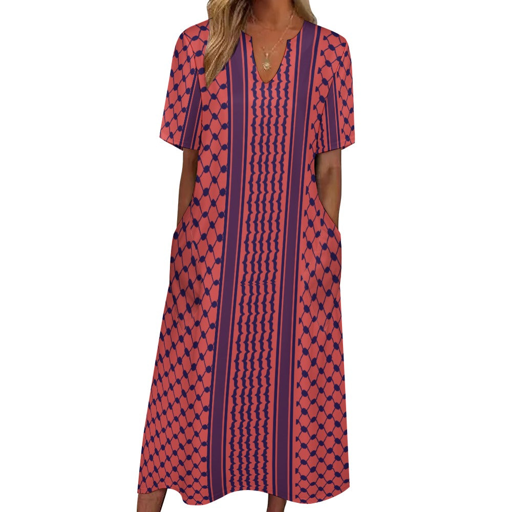 Palestinian Kuffiyeh 7-Point Sleeve Dress