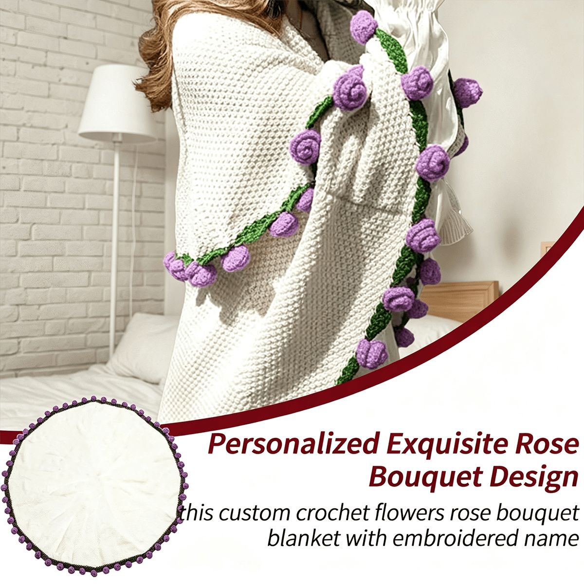 Palestinian Poppy Bouquet Blanket