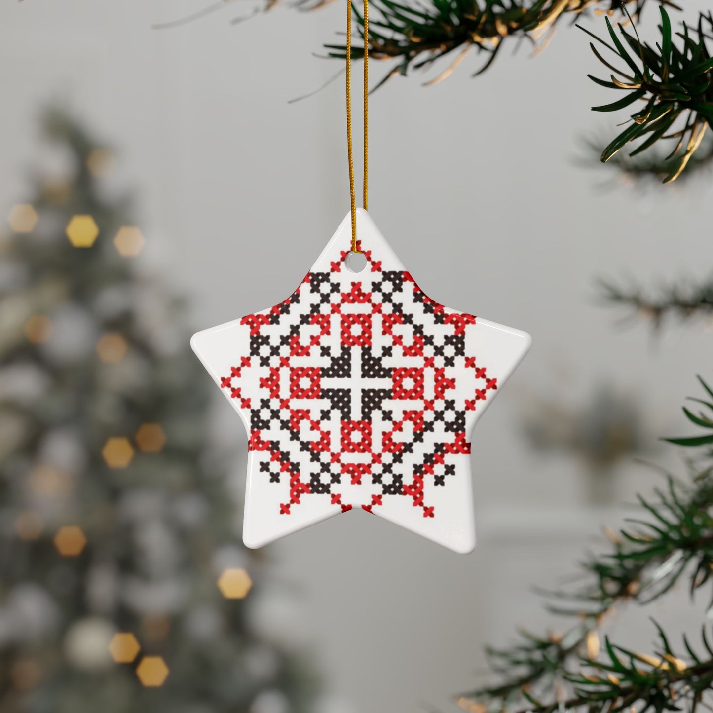 Palestinian Christmas Tree Ceramic Ornaments (1pc, 3pcs, 5pcs)