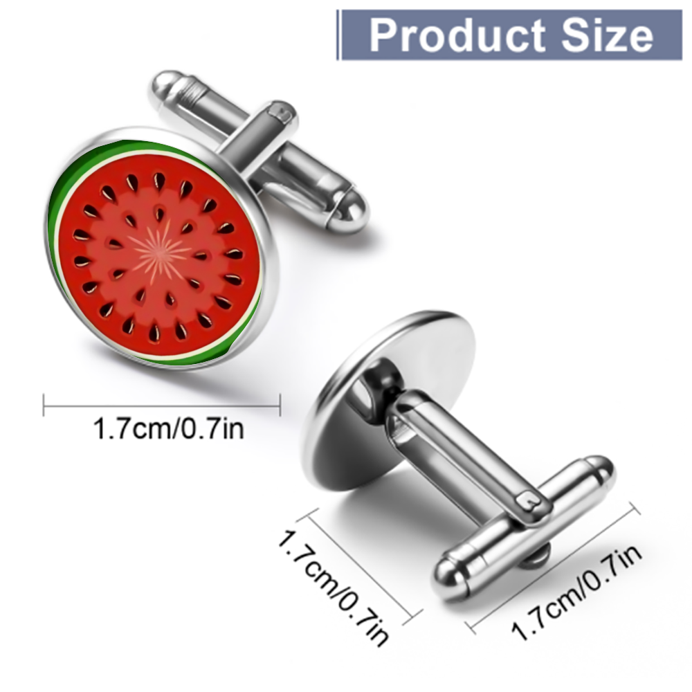 Palestinian Watermelon Solidarity Shirt Cufflinks Fashion Cufflinks Tuxedo Studs