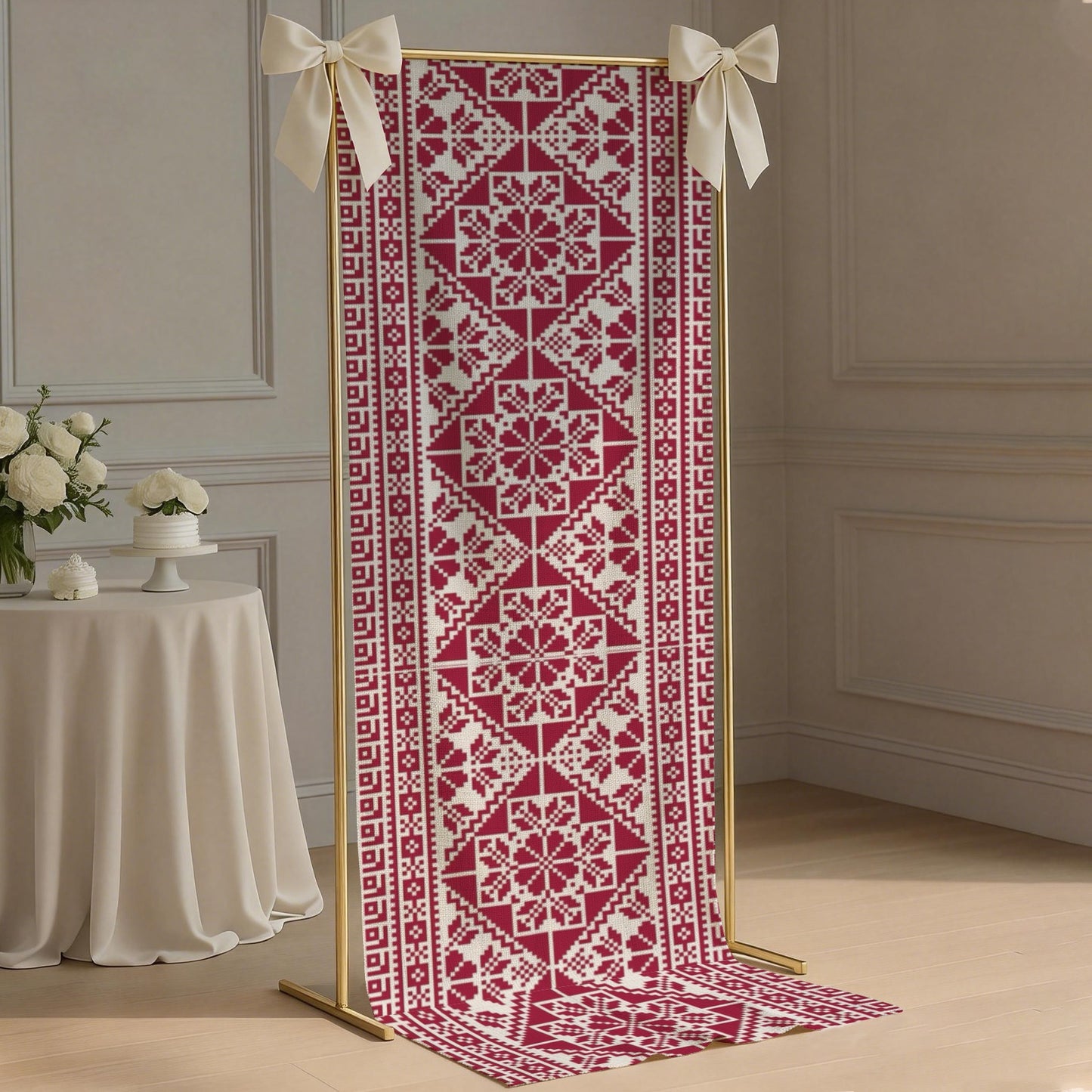 Tatreez Cotton Linen Wall Tapestry
