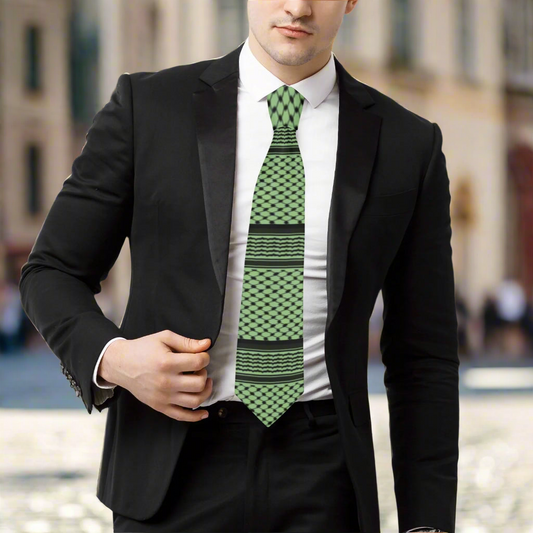 Green Keffiyeh Men Neck Tie