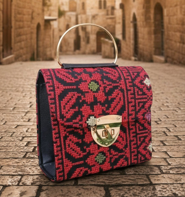 Stylish Designer Authentic Handmade Embroidered Palestinian Tatreez Handbag