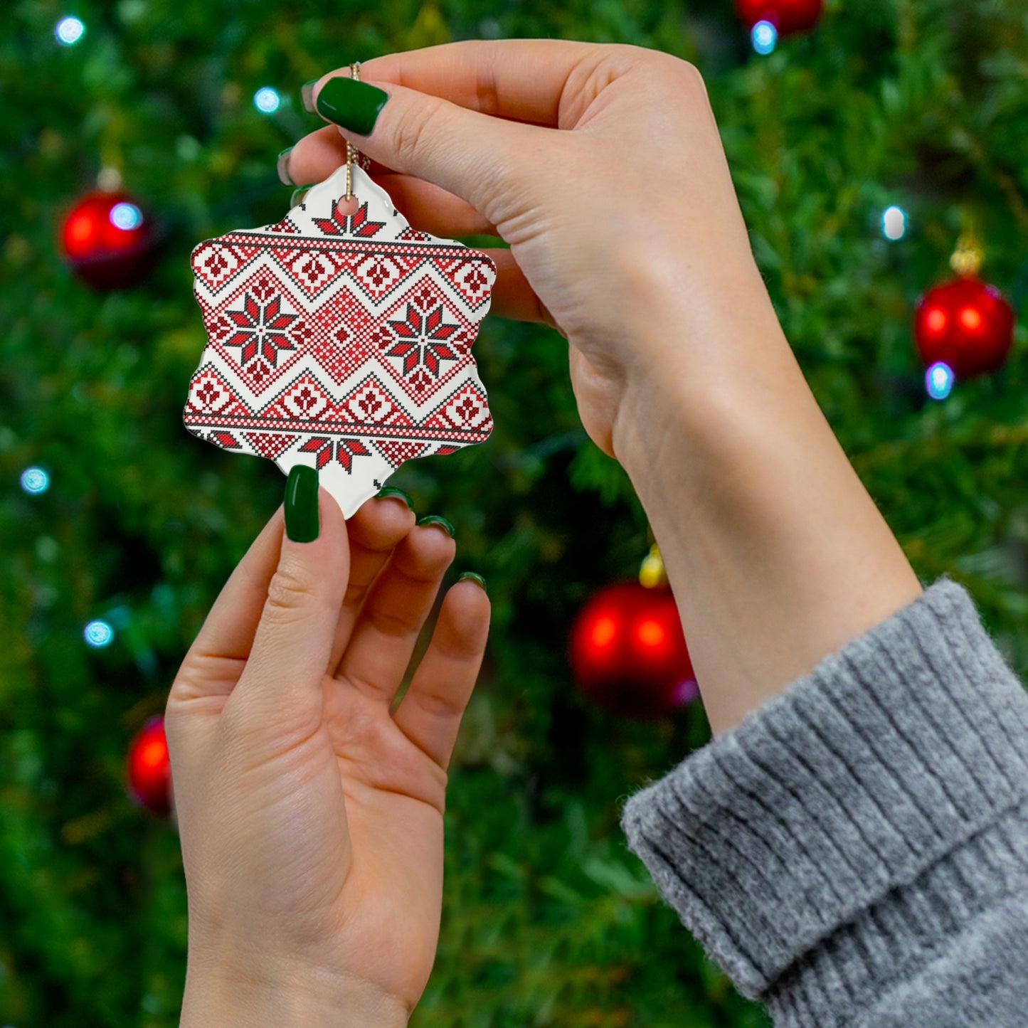 Ceramic Ornament, 4 Shapes