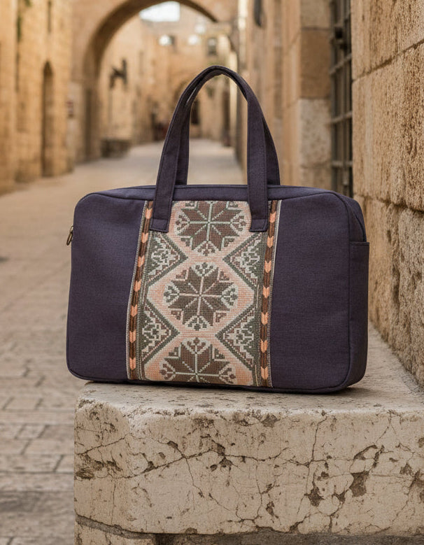 Handmade Tatreez Embroidery Laptop Bag