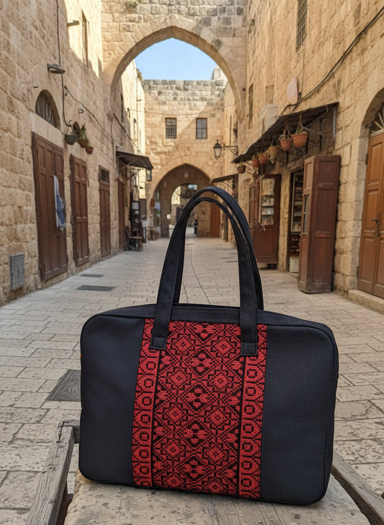 Handmade Tatreez Embroidery Laptop Bag