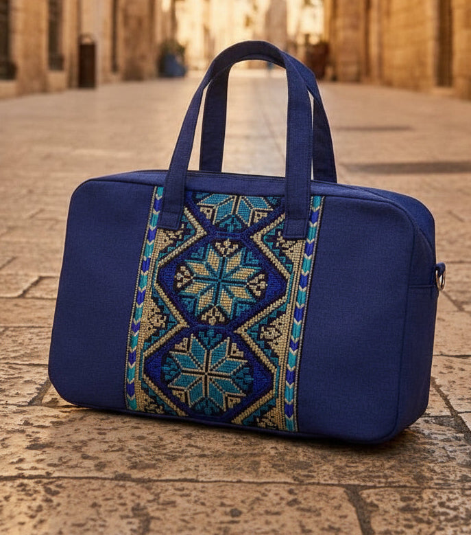 Handmade Tatreez Embroidery Laptop Bag