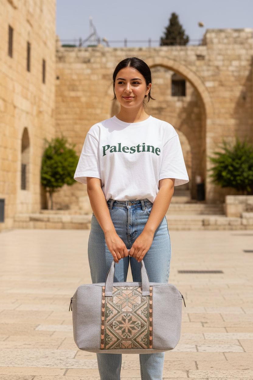 Handmade Tatreez Embroidery Laptop Bag