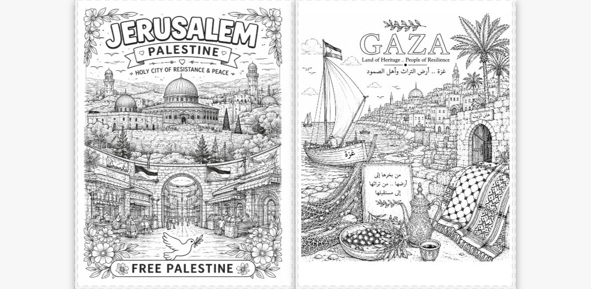 Palestine Coloring Book by Reem