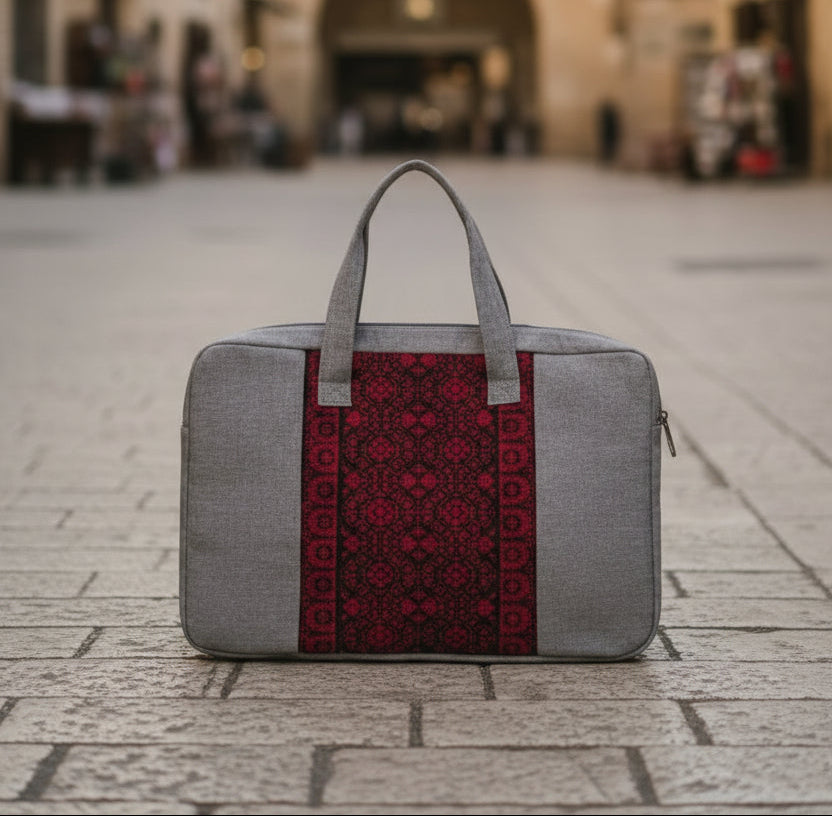 Handmade Tatreez Embroidery Laptop Bag