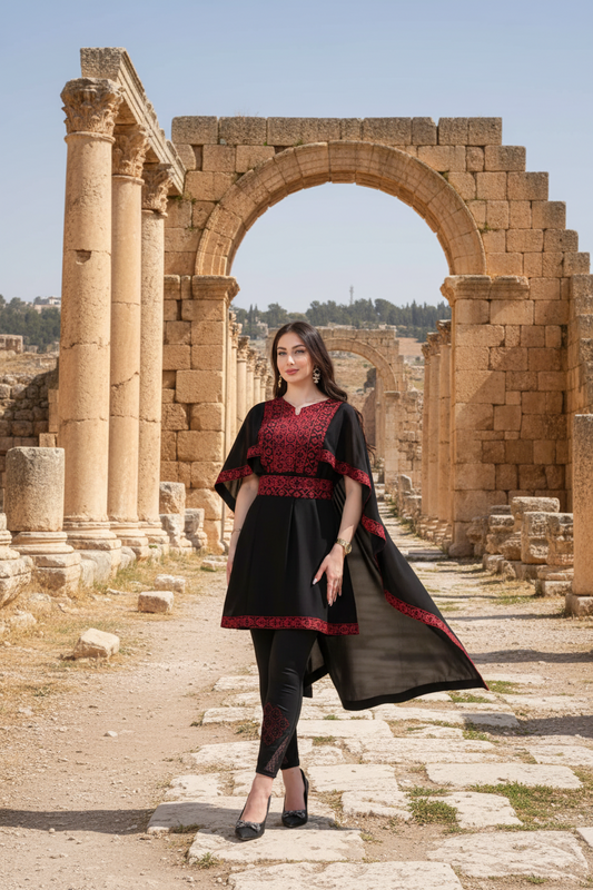 Palestinian Dabkeh Tatreez Handmade Embroidered Costume Dress