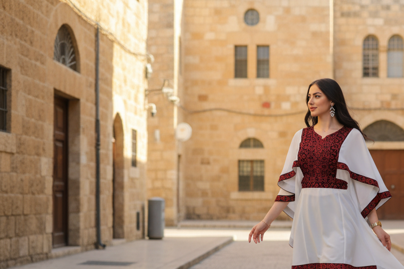 Palestinian Dabkeh Tatreez Handmade Embroidered Costume Dress