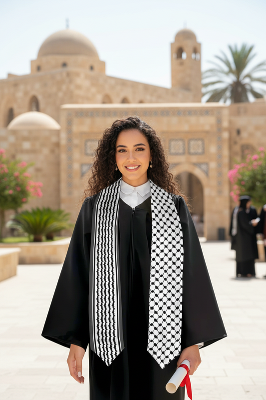 Kuffiyeh palestinian graduation stole sash woman