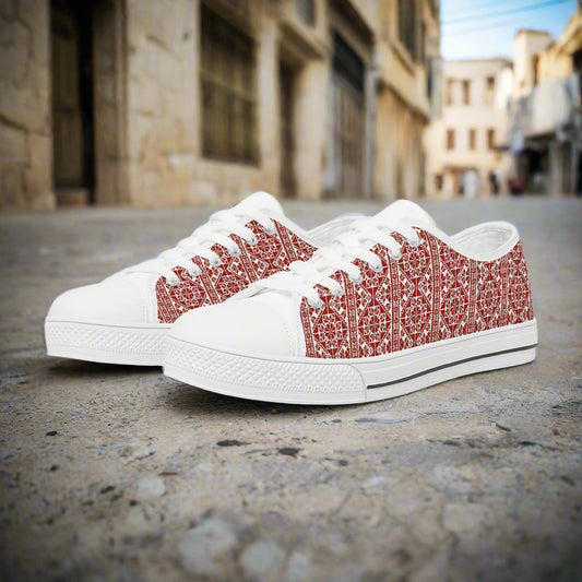 Tatreez Print Palestinian Sneakers Walking shoes 