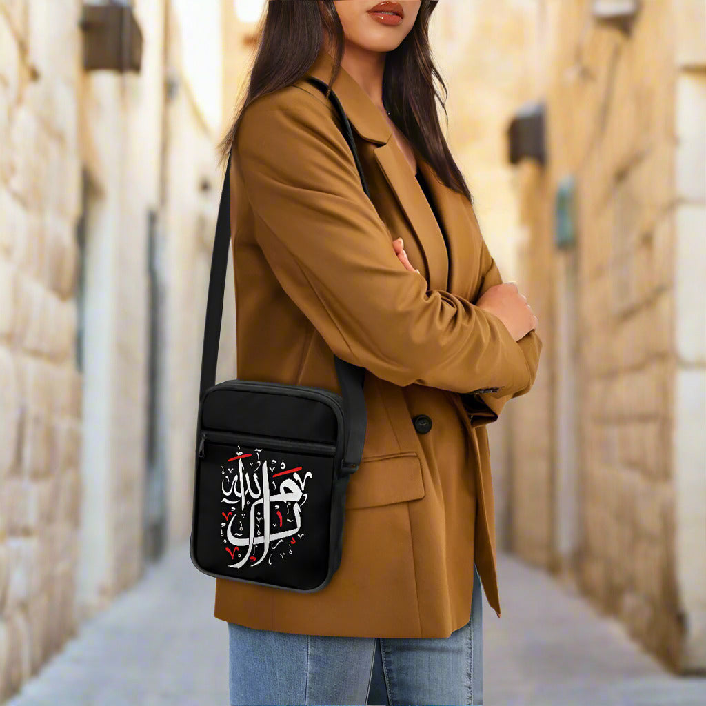 Woman wearing the Ramallah Messenger Bag in Palestine