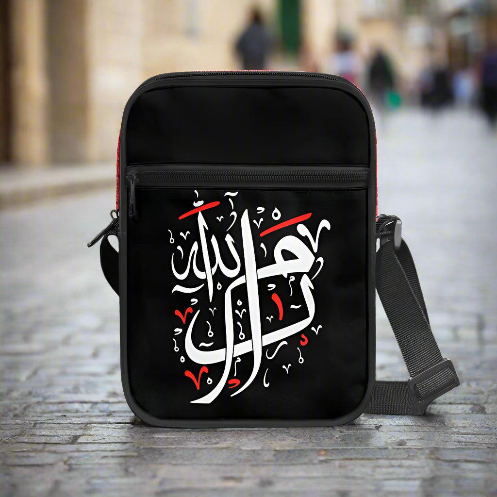 A ramallah arabic calligraphy messenger bag