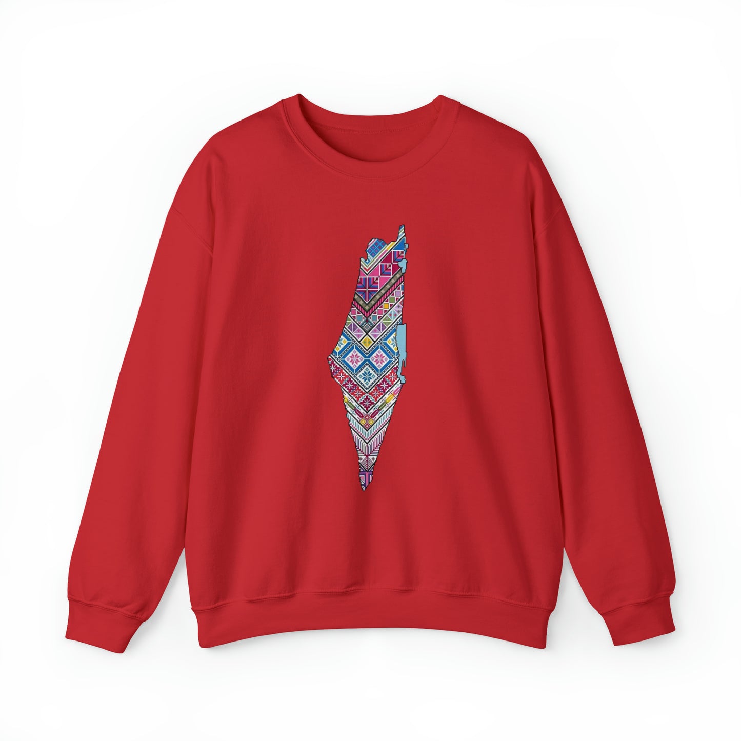 This is a Palestinian Hoodie with Palestinian Map - Red