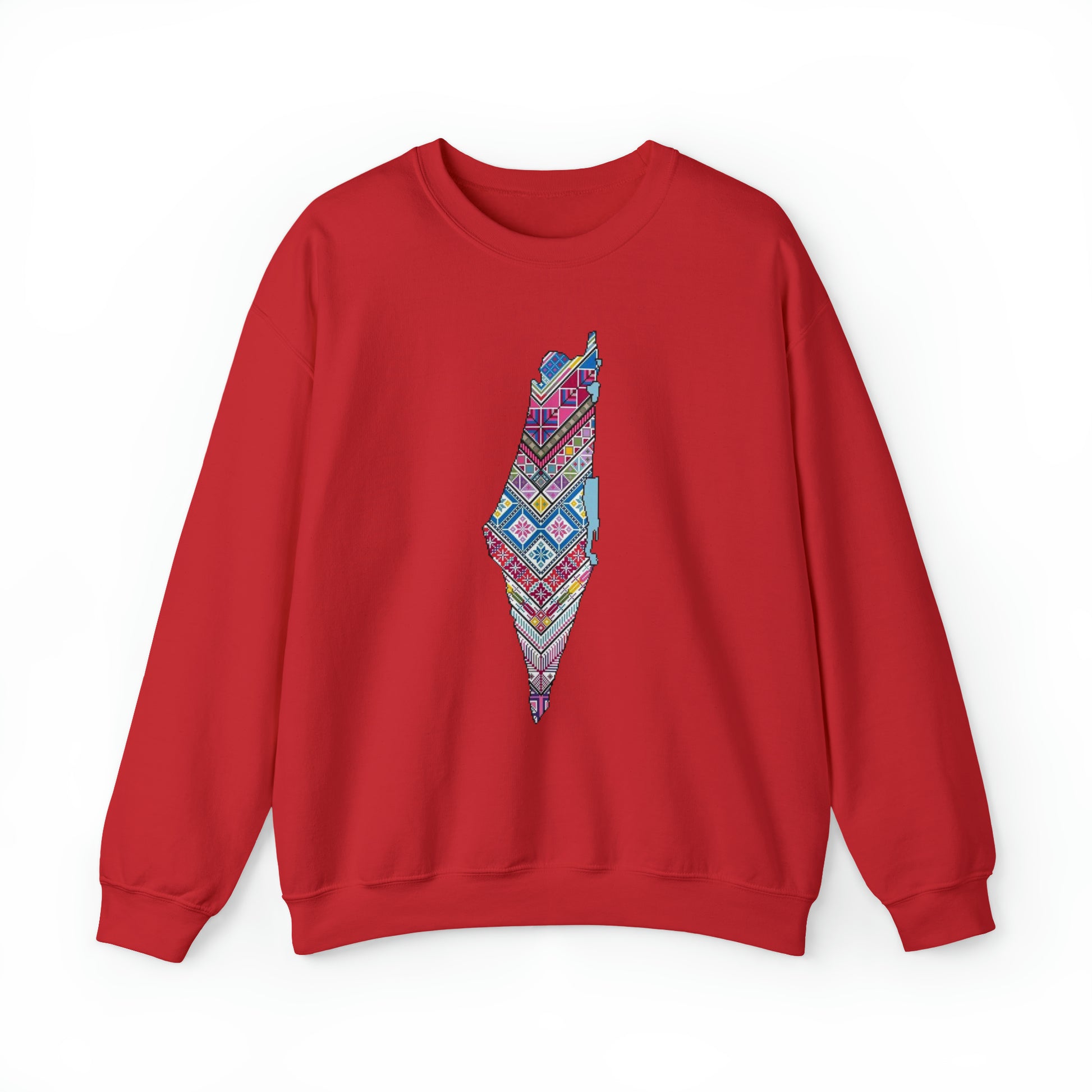 This is a Palestinian Hoodie with Palestinian Map - Red