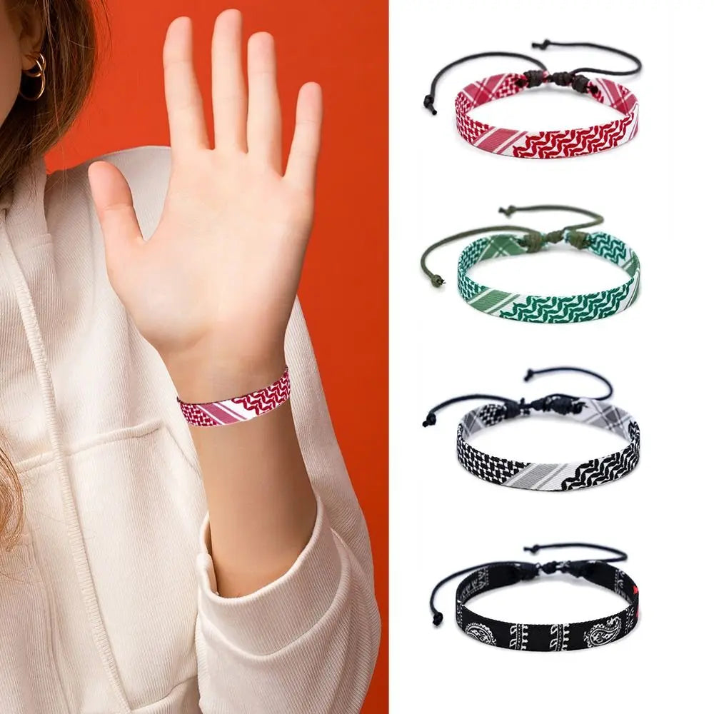 Palestinian Kuffiyeh Solidarity Multicolor Weave Bracelets