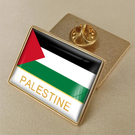 Palestinian Flag Brooch Classic Patriotic Badge Button Pin