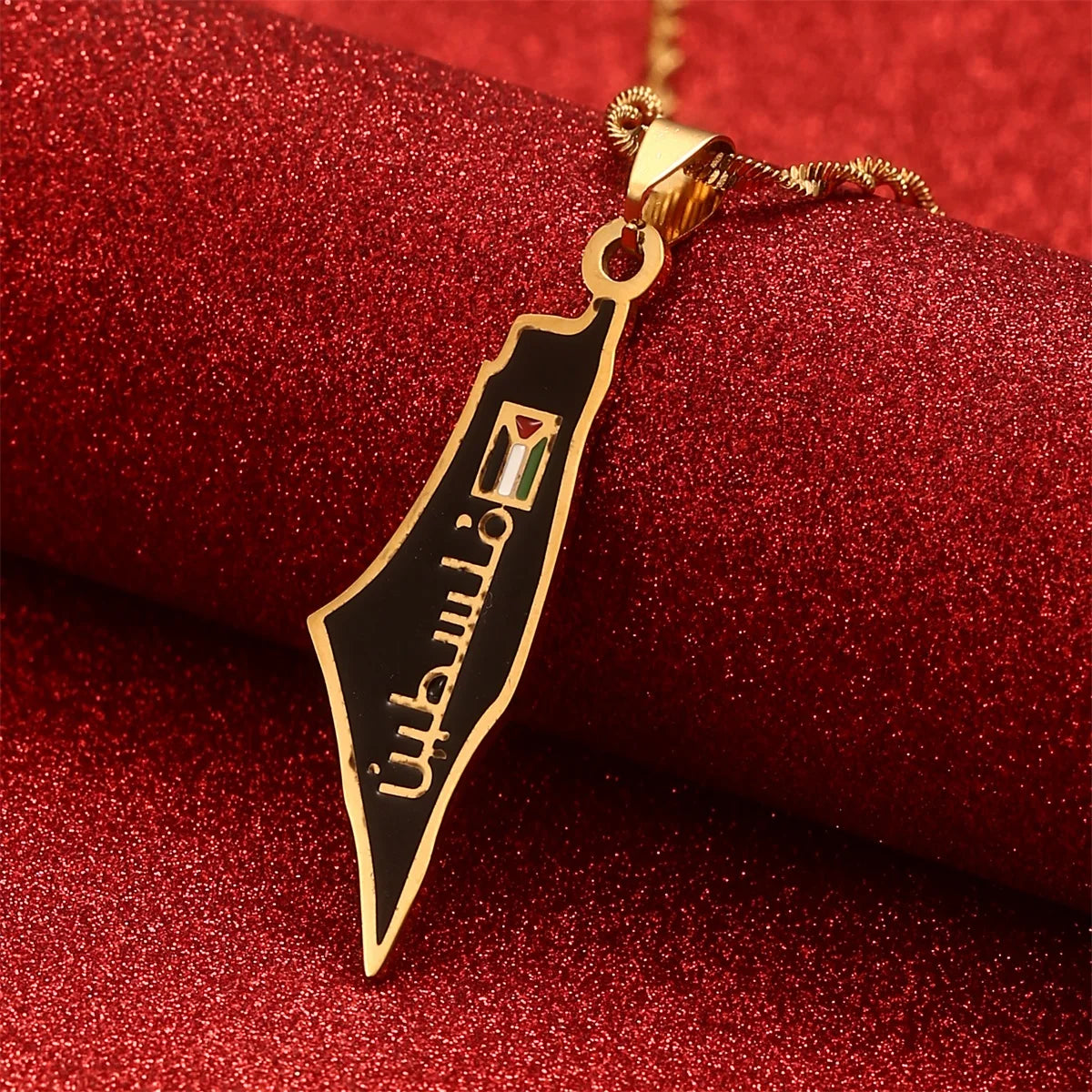 Palestine Pendant Chain Necklaces Silver Color Gold Color Jewelry