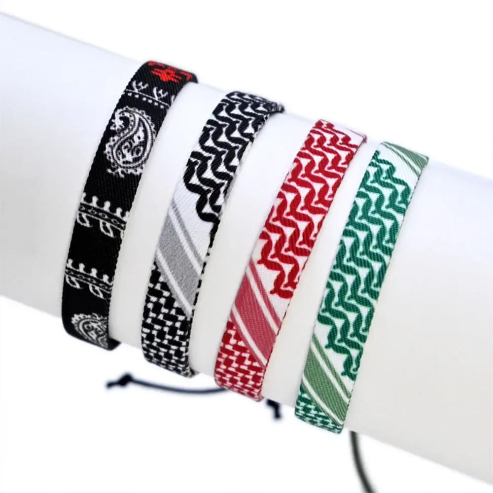 Palestinian Kuffiyeh Solidarity Multicolor Weave Bracelets