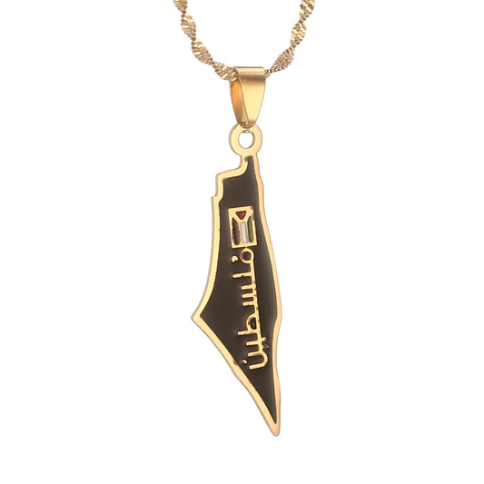 Palestine Pendant Chain Necklaces Silver Color Gold Color Jewelry