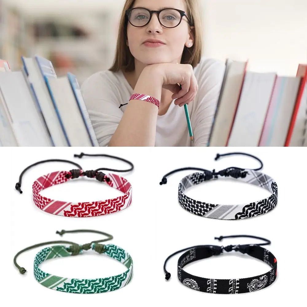 Palestinian Kuffiyeh Solidarity Multicolor Weave Bracelets