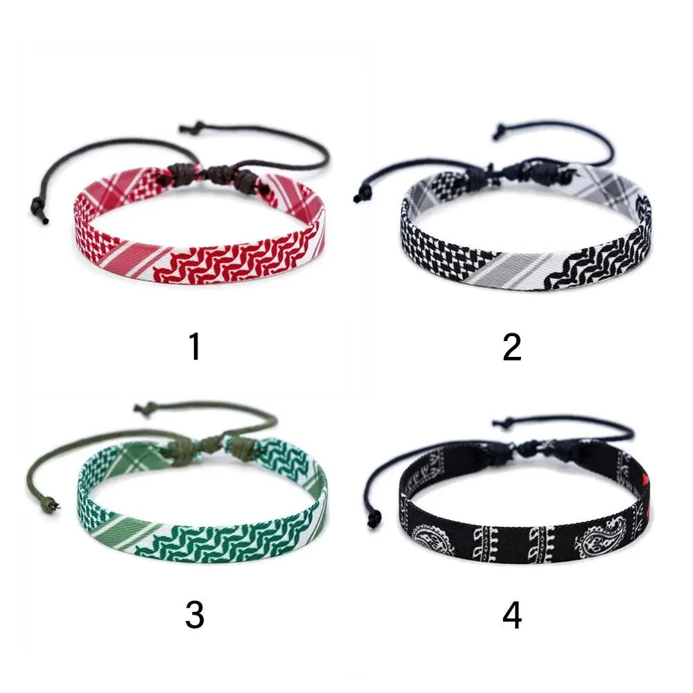 Palestinian Kuffiyeh Solidarity Multicolor Weave Bracelets