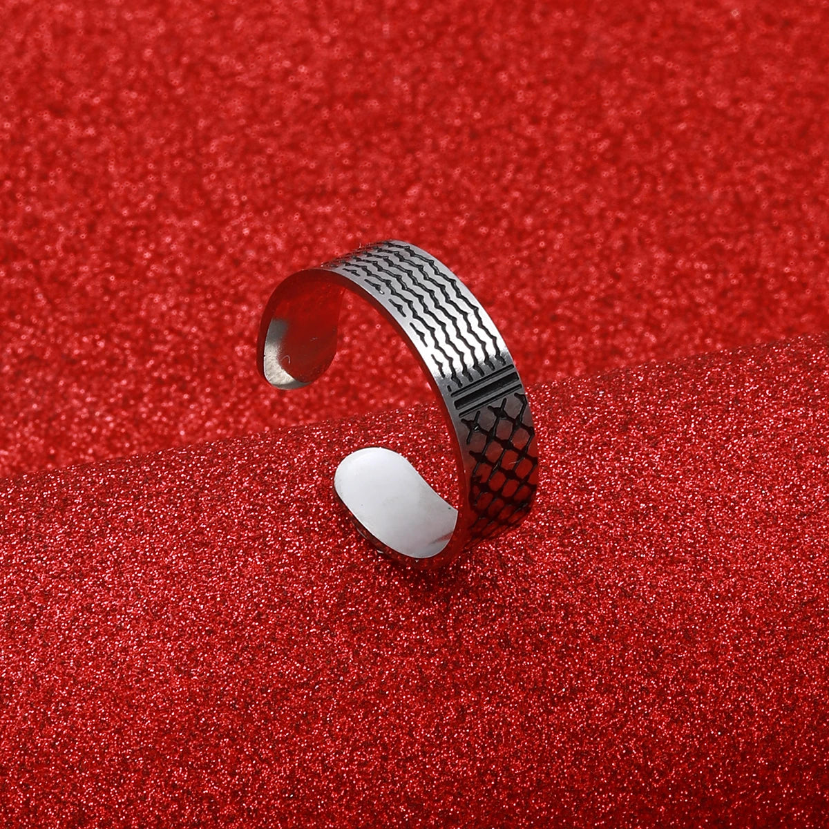 Palestine Kuffiyeh Ring Jewelry, stainless steel