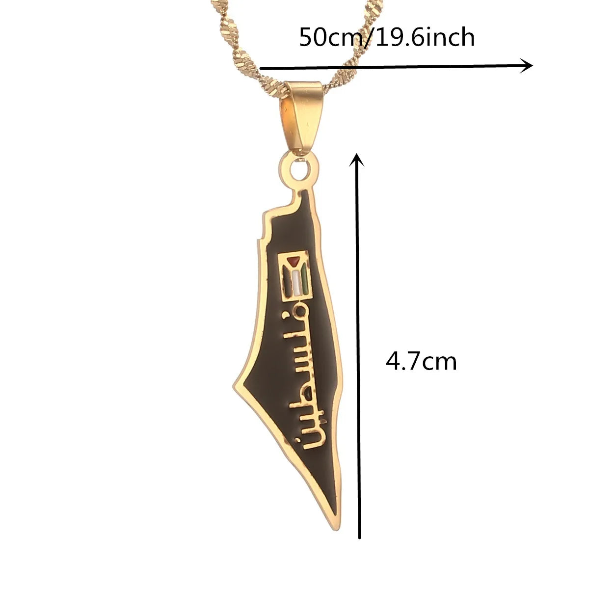 Palestine Pendant Chain Necklaces Silver Color Gold Color Jewelry