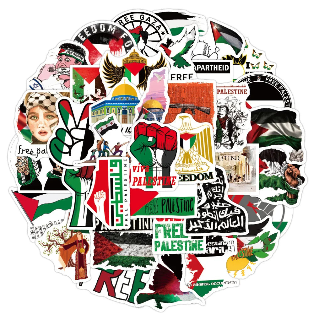 10/30/50pcs Palestinian Solidarity Resistance Stickers for Car Laptop Phone Decal