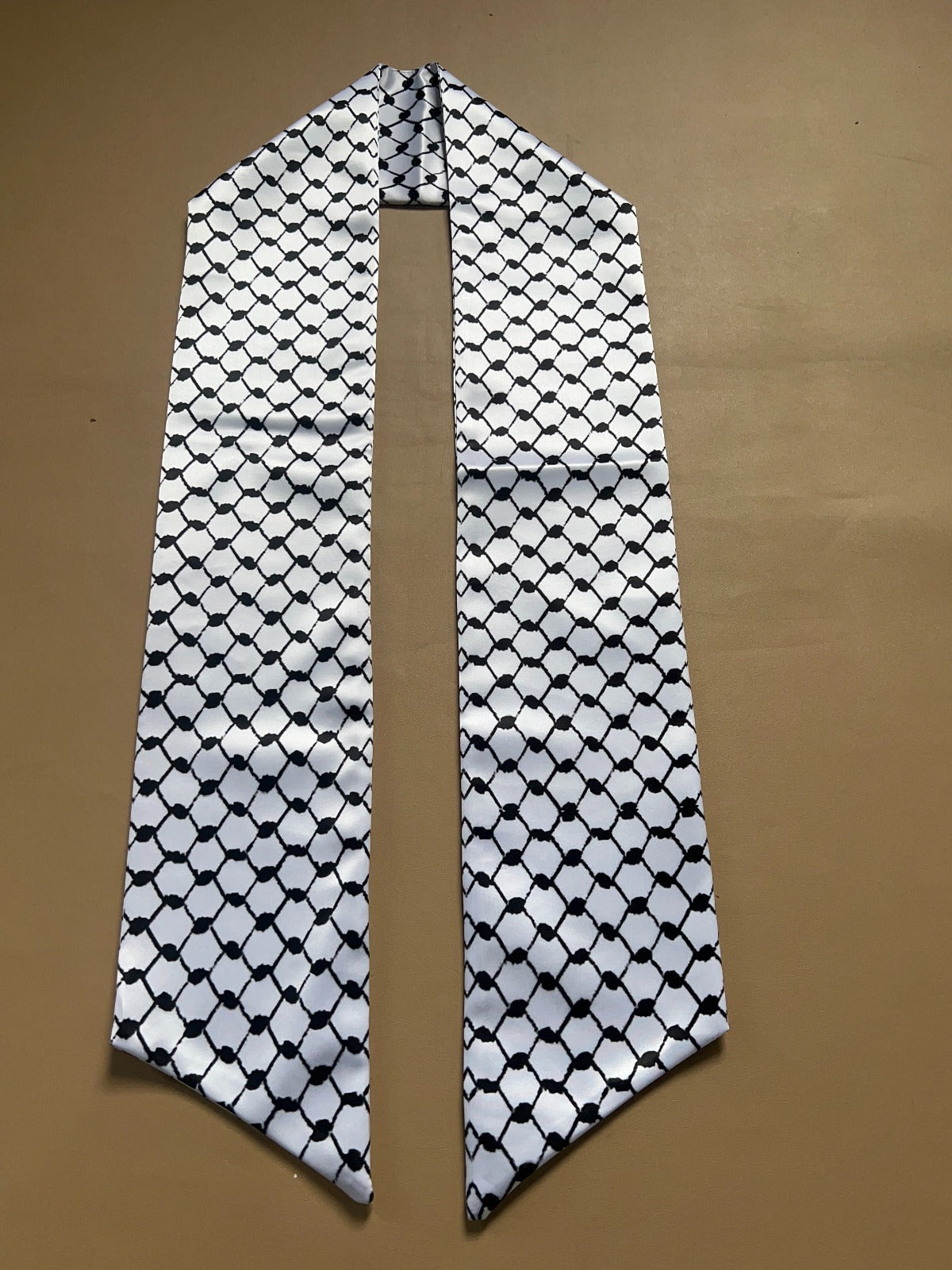 Kuffiyeh Palestinian Double-Sided Printed Thick Graduation Stole (Beveled) | Polyester