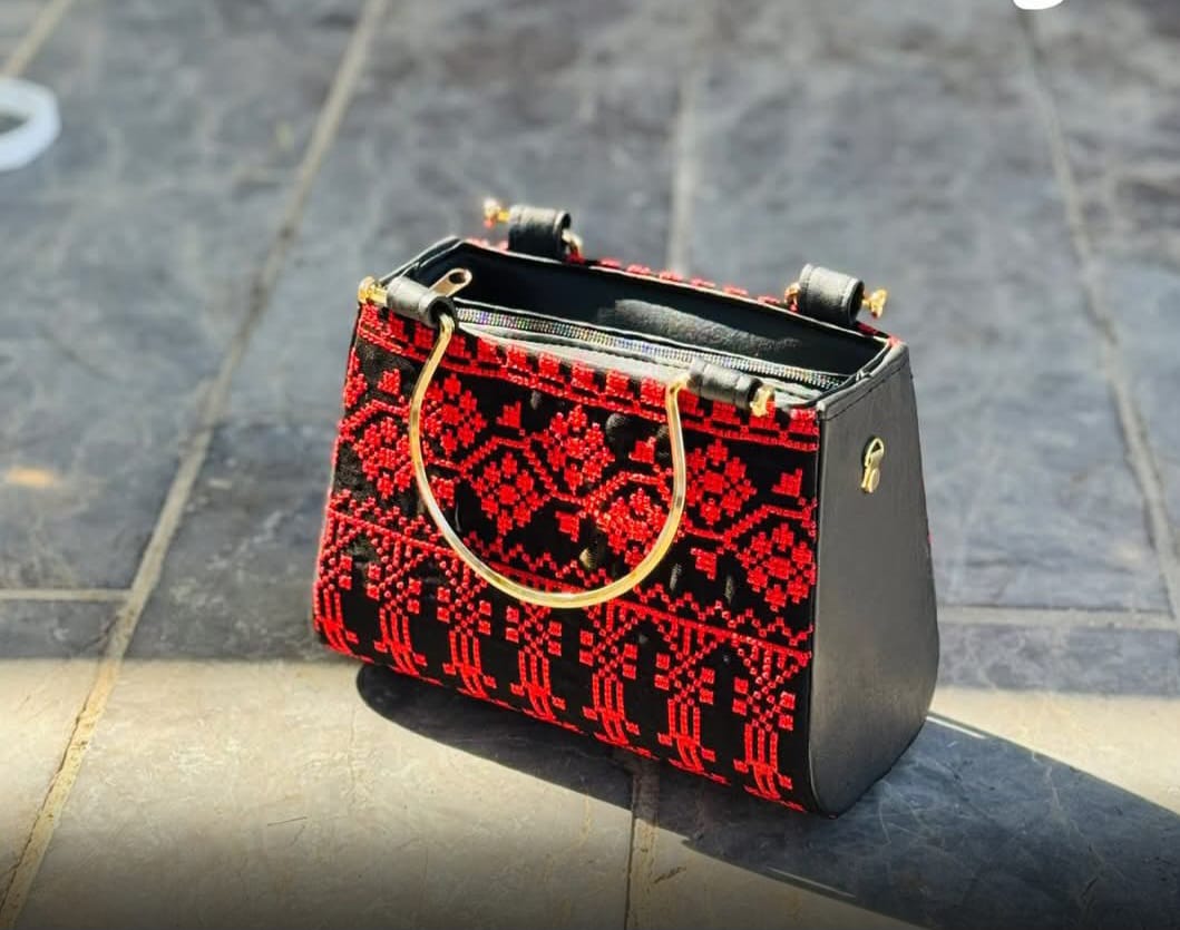 Stylish Designer Authentic Handmade Embroidered Palestinian Tatreez Handbag