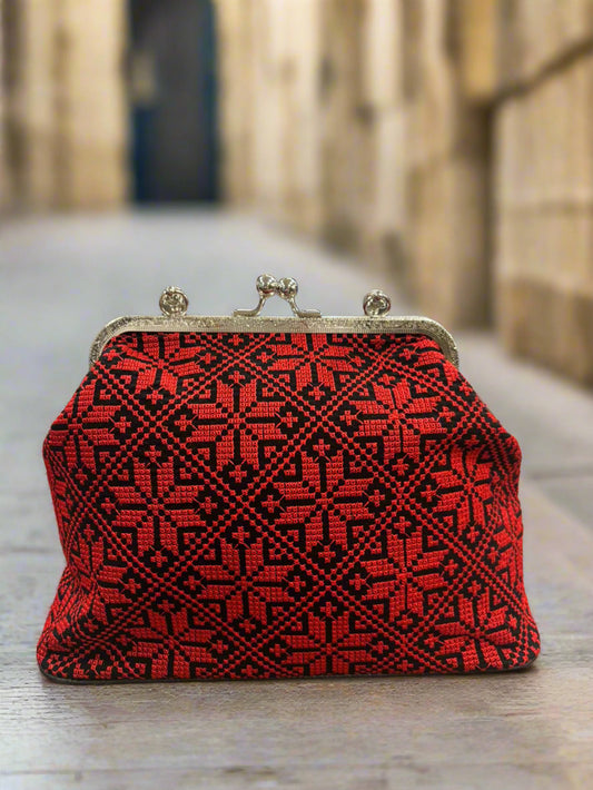Stylish Designer Vintage Authentic Handmade Embroidered Palestinian Tatreez Handbag