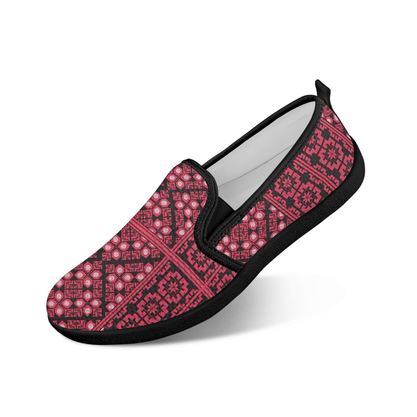 Palestinian Tatreez Print Flat Mesh Shoes