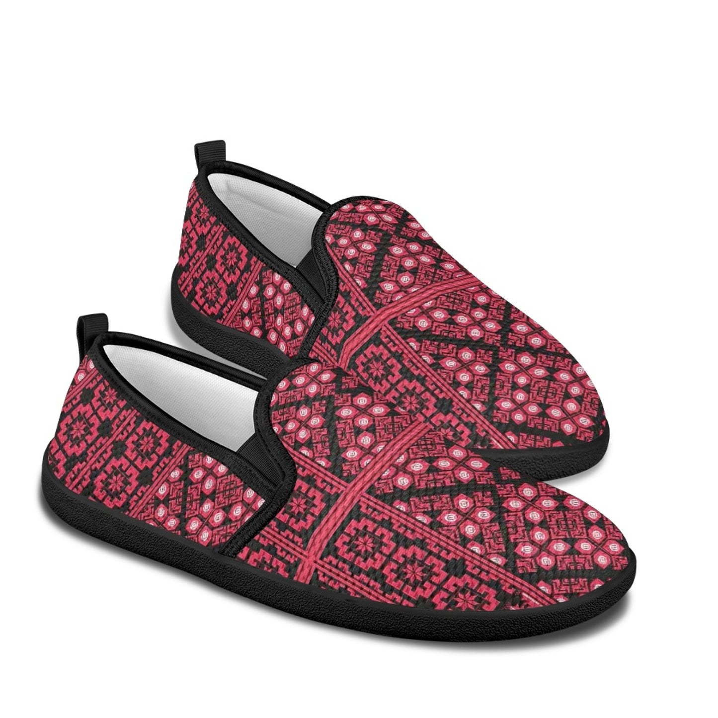 Palestinian Tatreez Print Flat Mesh Shoes